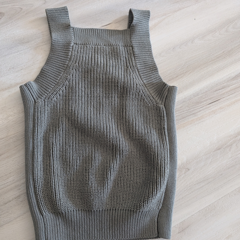 Frank & Oak Olive Knit Tank Top